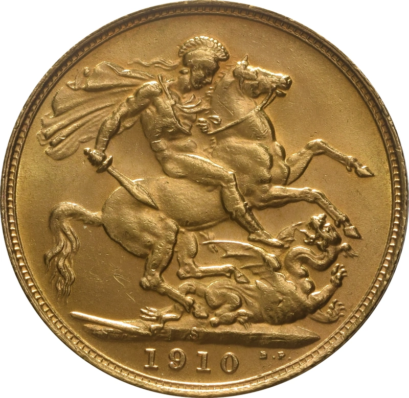 Pièce Souverain Or 1910 Édouard VII S