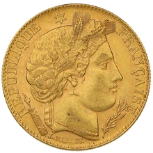 Pièce 10 Francs Or Cérès 3ème République