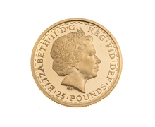 Pièce Britannia Or 1/4 Ounce 2001 en Boîte