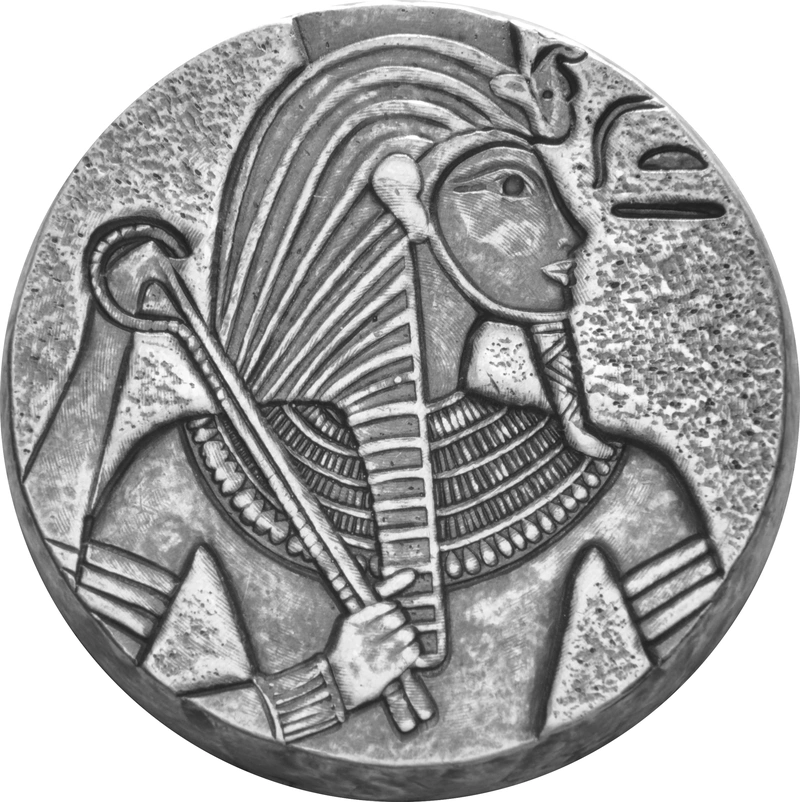 Pièce Reliques Égyptien Toutânkhamon Argent 5 Onces