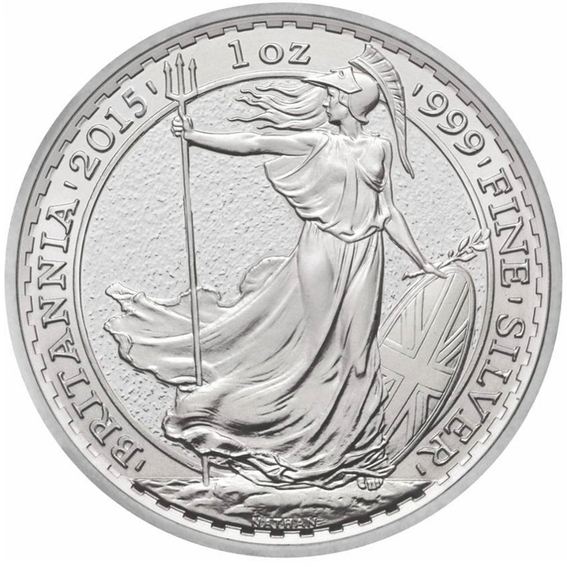 Pièce Britannia Argent 1 Once TVA Gratuit Pour Le Stockage