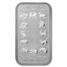 Lingot d'Argent 1 Once Pamp Année du Dragon 2024