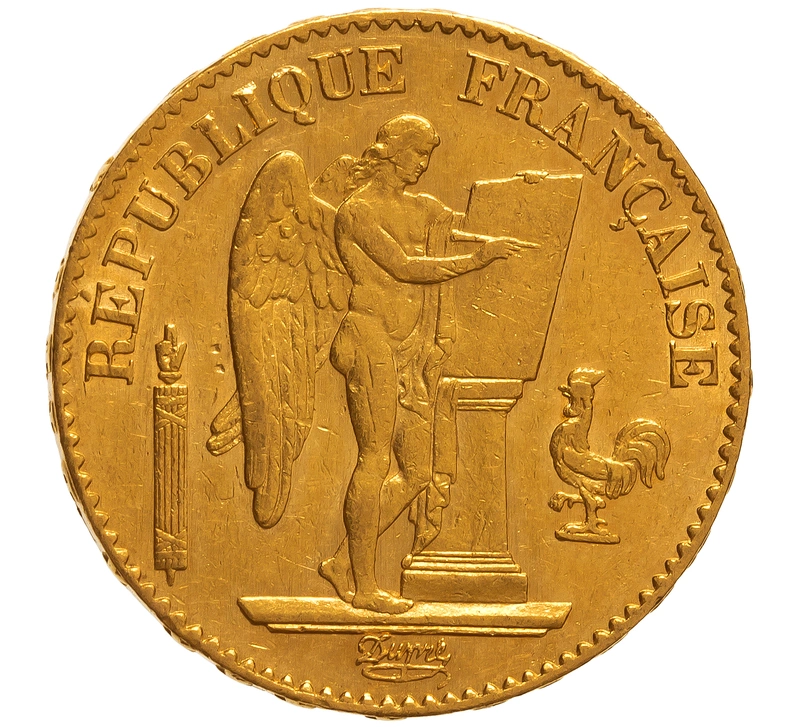 Pièce 20 Francs Or 1877 Génie A