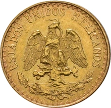 Pièce 2 Pesos Or Mexicain