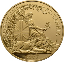 Ecrin de collection de 4 Britannia en or - 2007