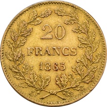 20 Francs Or Belges Leopold I Tête Nue