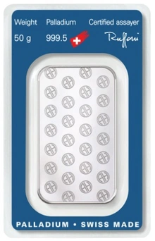 Lingot de Palladium 50g Argor-Heraeus