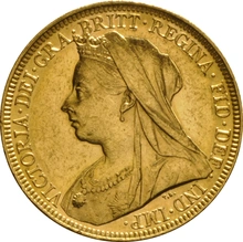 Pièce Souverain Or 1896 Victoria Tête Vieille M