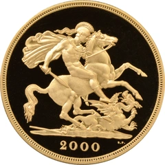 Pièce Quintuple Souverain Or 2000