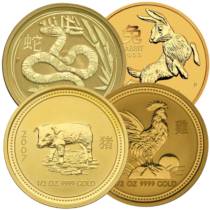 Pièce Perth Mint Lunar Or 1/2 Once Meilleur Rapport Qualité-Prix