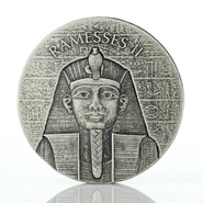 Collection reliques Egyptiennes - Ramsès II en argent de 2 onces