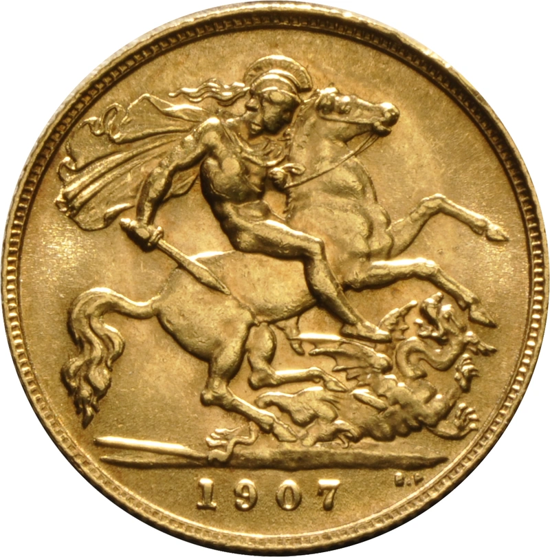 Pièce Demi Souverain Or 1907