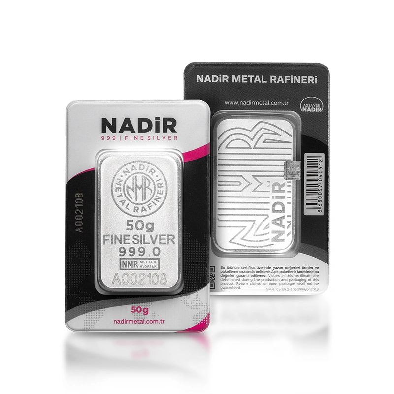 Lingot d'Argent 50g Nadir