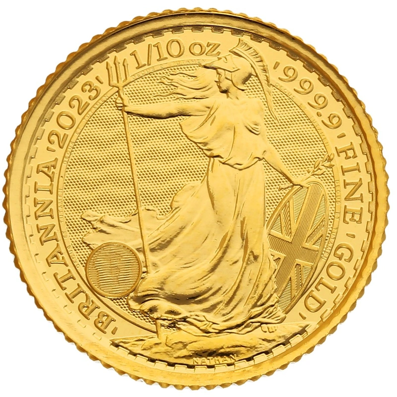 Pièce Britannia Or 1/10 Once 2023 Elisabeth II