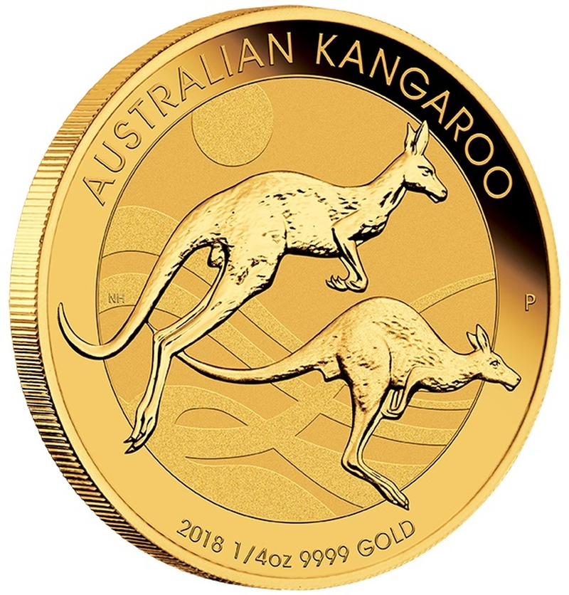 Kangourou en or de 1/4 Once - 2018