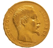Pièce 20 Francs Or Napoléon III Tête Nue 1858 A