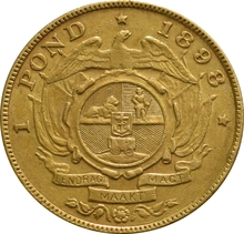Pièce 1 Pond Or Afrique du Sud 1898