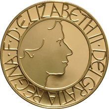 Pièce Quintuple Souverain Or 2003 £5 Jubilé du Couronnement en Boîte