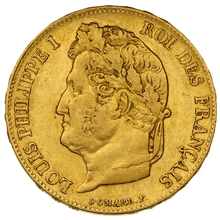 Pièce 20 Francs Or Louis-Philippe Tête Laurée 1841 A