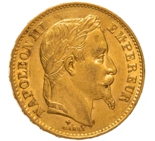 Pièce 20 Francs Or Napoléon III Tête Laurée 1869 BB