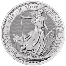 Pièce Britannia Argent 10 Onces 2024