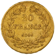 Pièce 20 Francs Or 1841 Louis-Philippe A