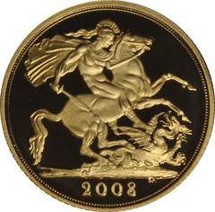 Pièce Demi Souverain Or 2008 BE