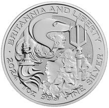 Pièce Britannia et Liberty Argent 2024