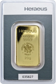 Lingot d'Or 20g Heraeus