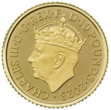 Pièce de 1/10 Once Or 2023 Couronnement Charles III