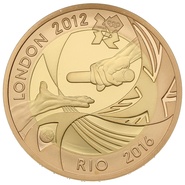 Double souverain en or - 2012: Le transfert du drapeau olympique de Londres à Rio