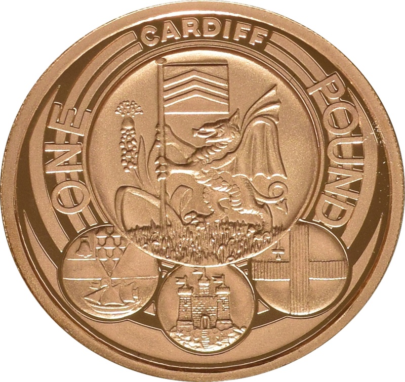 £1 One Pound Proof Gold Coin - Capital Cities -2011 Cardiff coin only