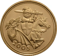 Demi Souverain Or Élisabeth II Quatrième Tête (1998 à 2015)