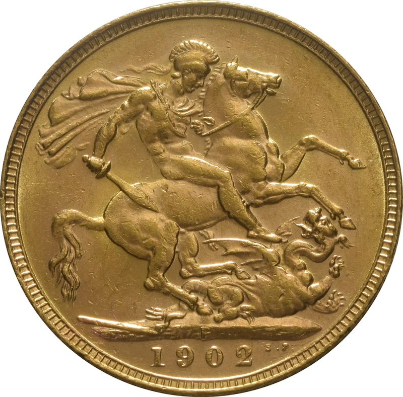 Pièce Souverain Or 1902 Édouard VII P
