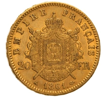 20 Francs Or Napoléon III Tête Laurée 1861 A