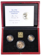 3 Pièces Souverains Or 1998 BE en Boîte