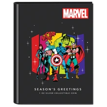 Pièce Marvel Argent 1 Once 2023 Meilleurs Vœux en Boîte