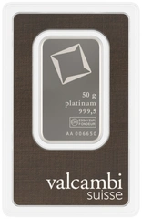 Lingot de Platine 50g Valcambi