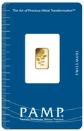 Lingot d'Or 1g PAMP la Rose