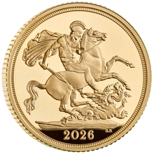 Pièce Souverain Or 2026 BE