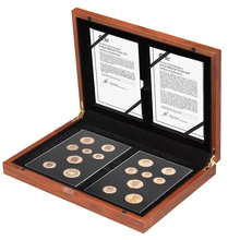 16 Pièces Royal Mint Monnaie Britannique Or 2015 Elisabeth II 4ème et 5ème Tête BE en Boîte