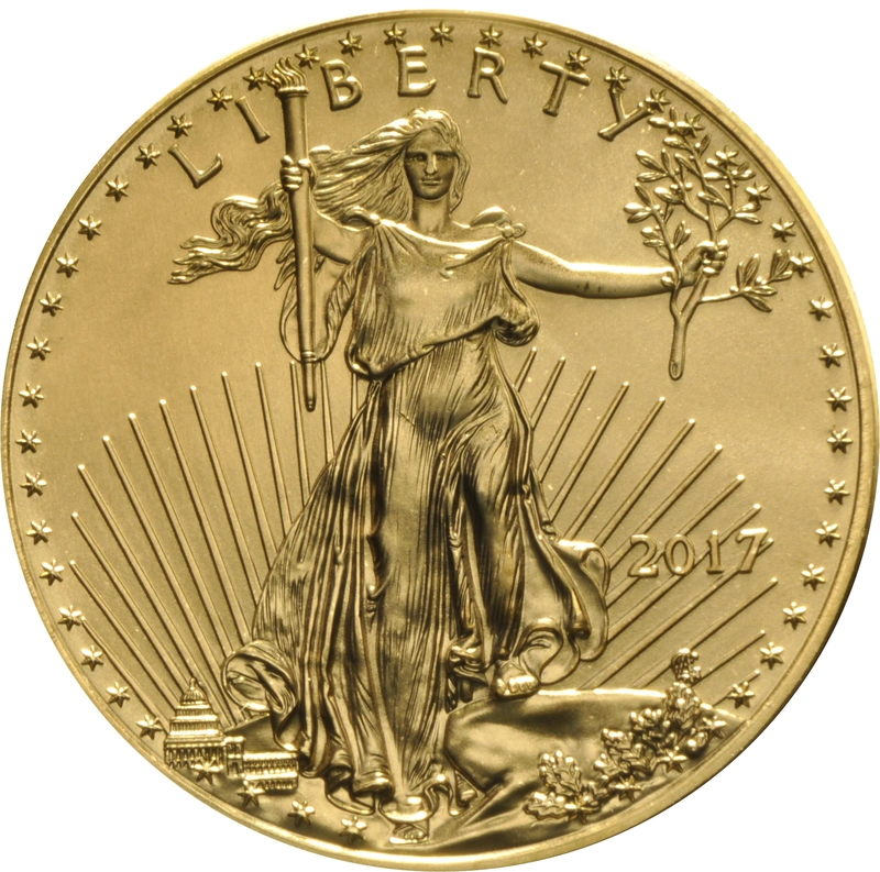 Pièce 50 Dollars Or American Eagle 1 Once 2017