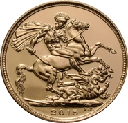 Pièce Souverain Or 2015