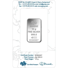 Lingot d'Argent 10g Pamp