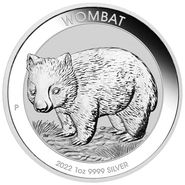 Pièce Wombat Australien Argent 1 Once 2022