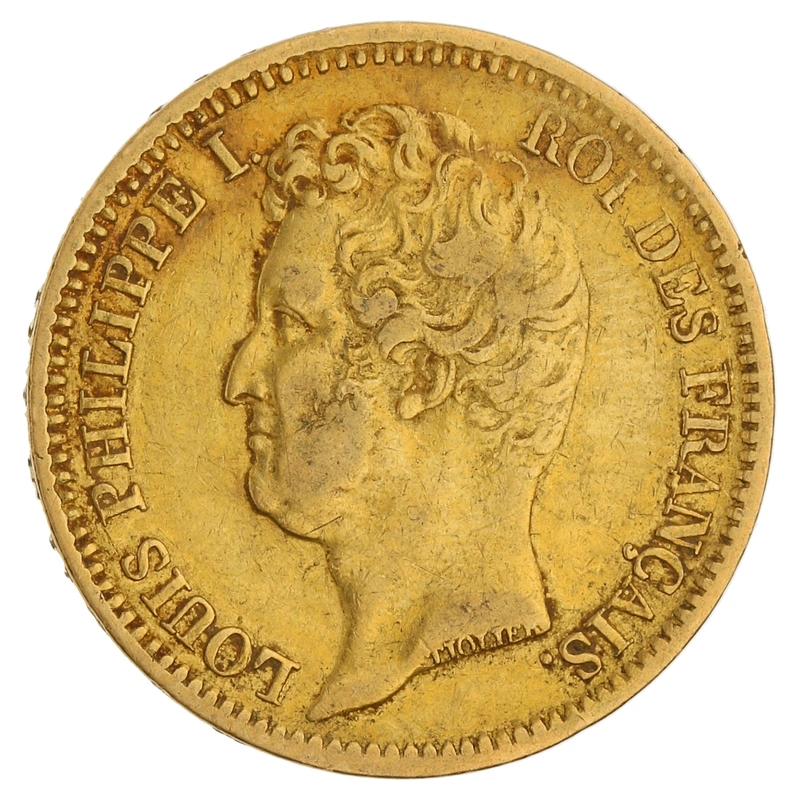 20 French Francs - Louis-Philippe Bare Head