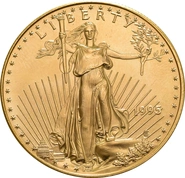 Pièce 50 Dollars Or American Eagle 1 Once 1995