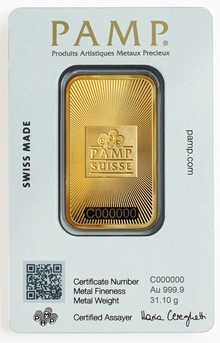 Lingot d'Or 1 Once Pamp