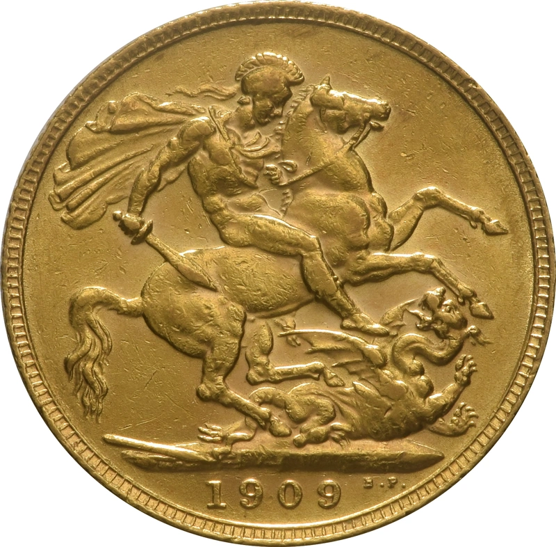 1909 Gold Sovereign Coin Edward VII
