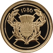 Double souverain en or -1986